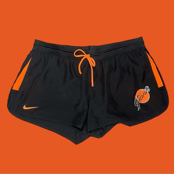 Women's Nike‎ Black & Orange San Francisco Giants Running 3" Shorts Size Large - Picture 1 of 6